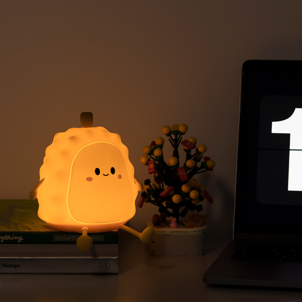 Cute Silicone LED Touch Rechargeable Durian Dimmable Lamp