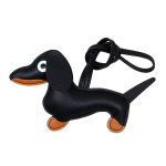 Pu Leather Cartoon Cute Dachshund Shape Vintage Key Chain