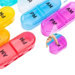 BPA-Free Portable Monthly Pill Organizer w/ AM/PM Labels