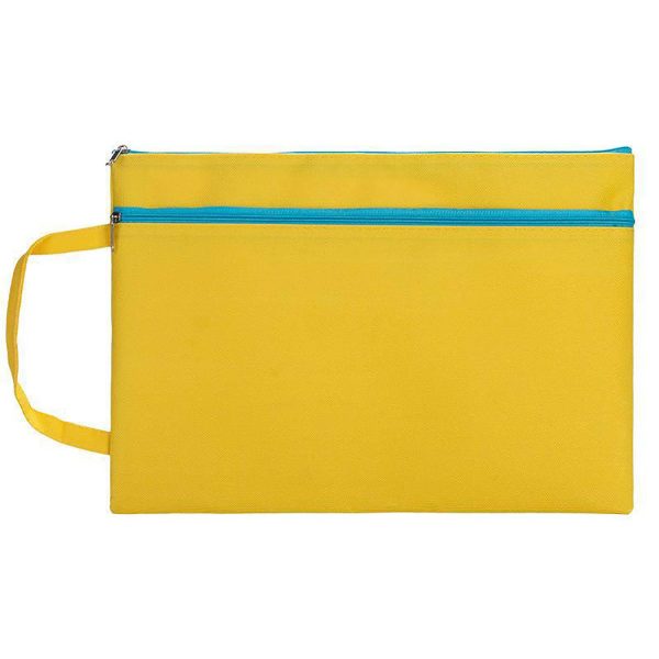 A4 Handle Zippered Document Bag File Pouch