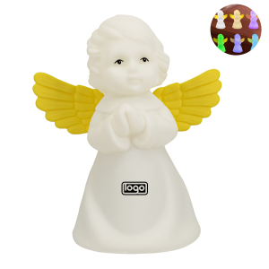 Multi-Color LED Angel Silicone Lamp with Tap Control
