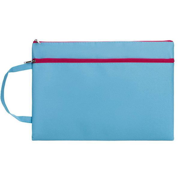 A4 Handle Zippered Document Bag File Pouch