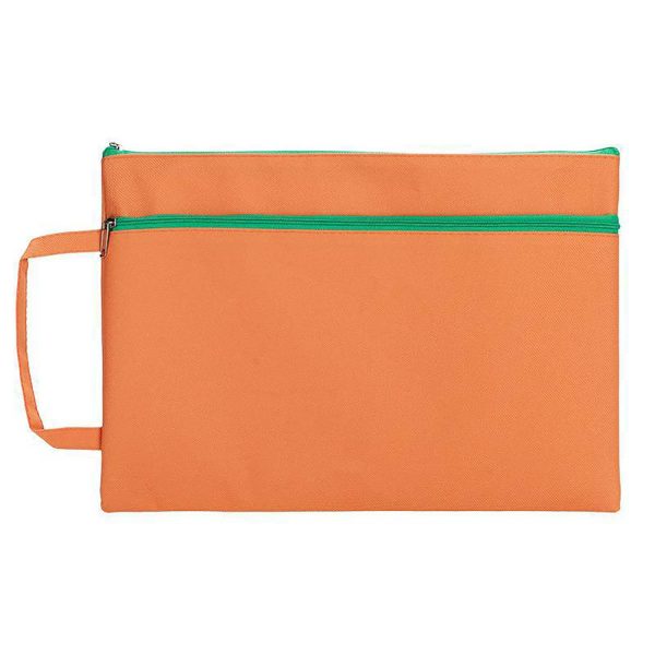 A4 Handle Zippered Document Bag File Pouch
