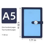 A5 Buckle PU Leather Multi-color Notebook