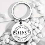Custom Psalm 91 Religious Keychain