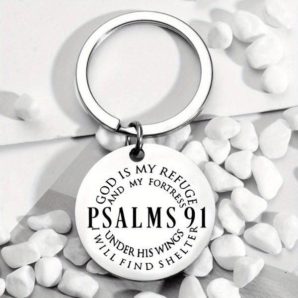 Custom Psalm 91 Religious Keychain