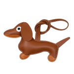 Pu Leather Cartoon Cute Dachshund Shape Vintage Key Chain