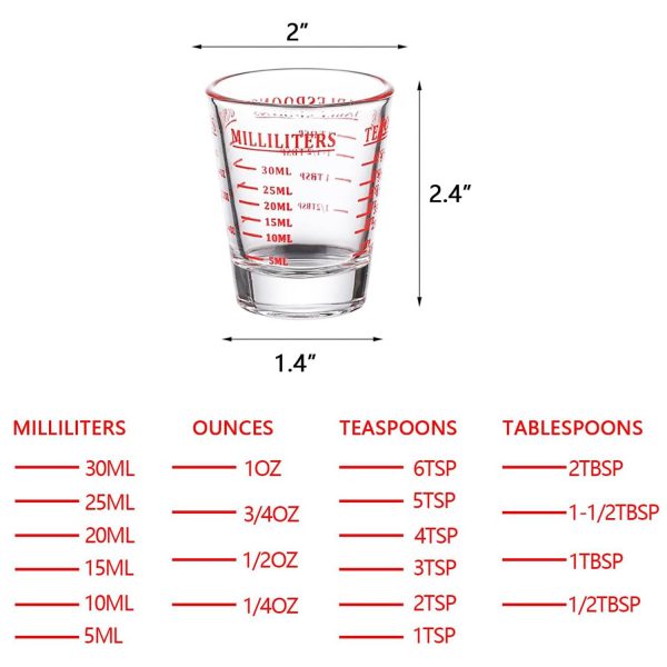 1 OZ Measuring Cup Shot Glass