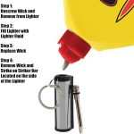 Metal Matches Lighter W/ Key Ring