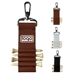 Golf Tee Storage Faux Leather Pouch
