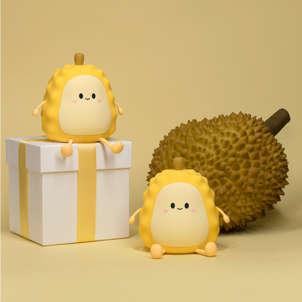 Cute Silicone LED Touch Rechargeable Durian Dimmable Lamp