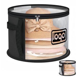 Transparent Foldable Hats Storage Box w/ Handle