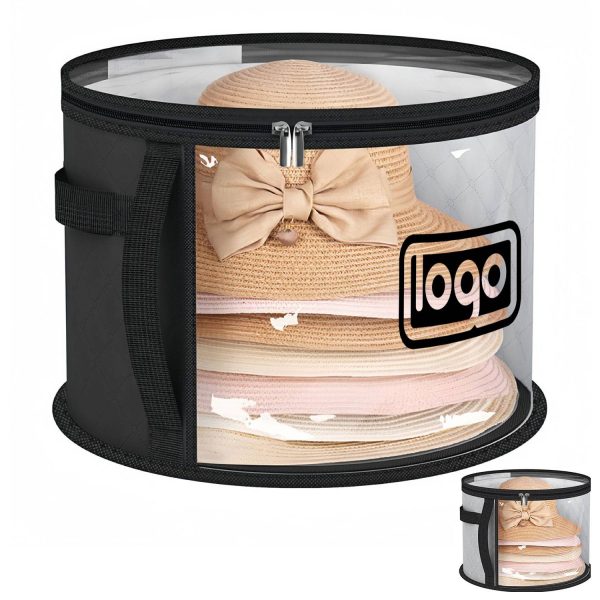 Transparent Foldable Hats Storage Box w/ Handle