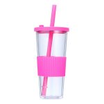 24 Ounce Plastic Cup With Straw