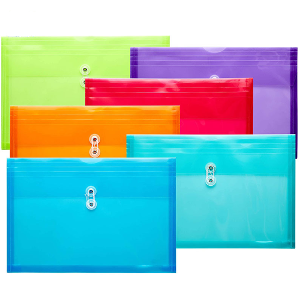 Expandable Document Organizer w/ String Closure