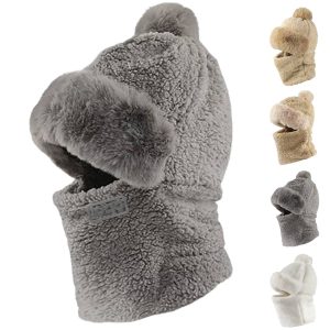 Integrated Beanie Hat and Scarf