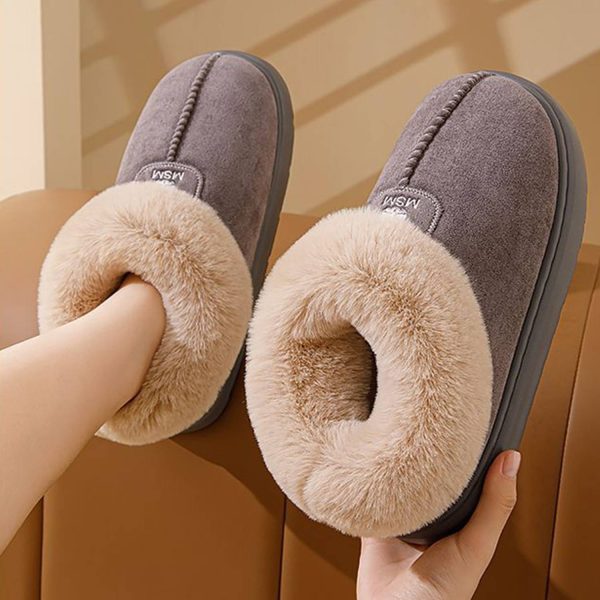 Winter Women Warm Fashion Plush Fleece Slippers