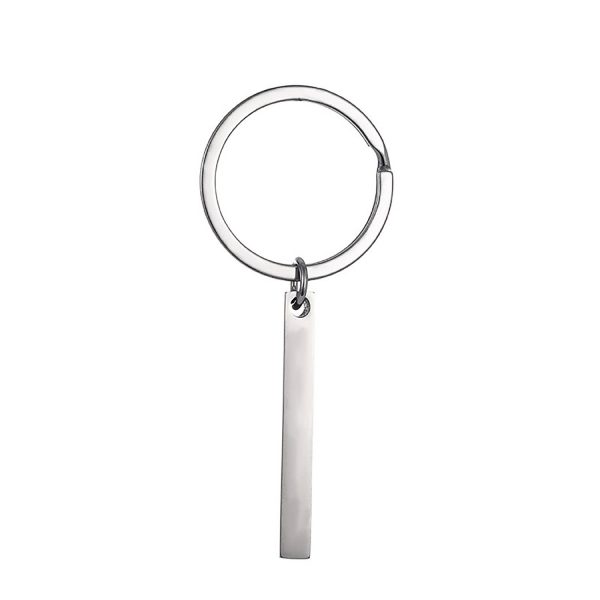 Stainless Steel Bar-shaped Keychain