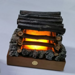 Wooden Flame Bonfire Burning White Noise Night Light