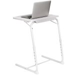 Adjustable Portable Folding Tray Table w/ Cup Holder