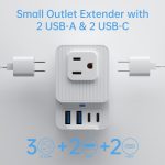 7-in-1 Portable Outlet Extender w/ Multiple Plugs