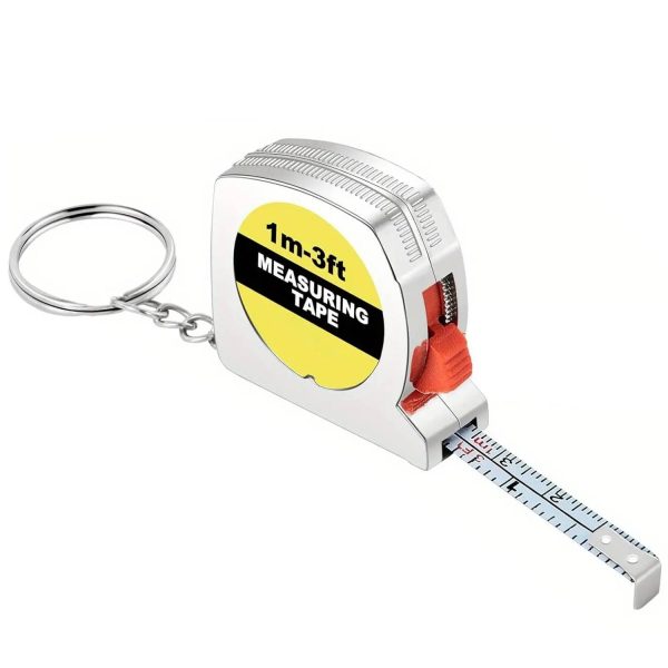 Mini ABS Stainless Steel Retractable Tape Measure Keychain