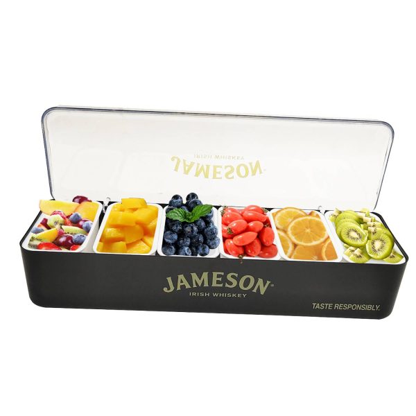 Bar 6-Compartment Fruit Tray with Lid and Freshness Design