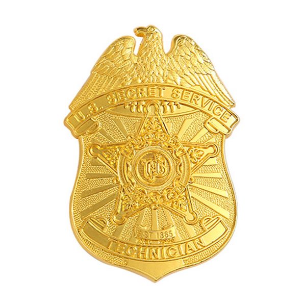 Gold Plated Custom Zinc Alloy Shield Badge