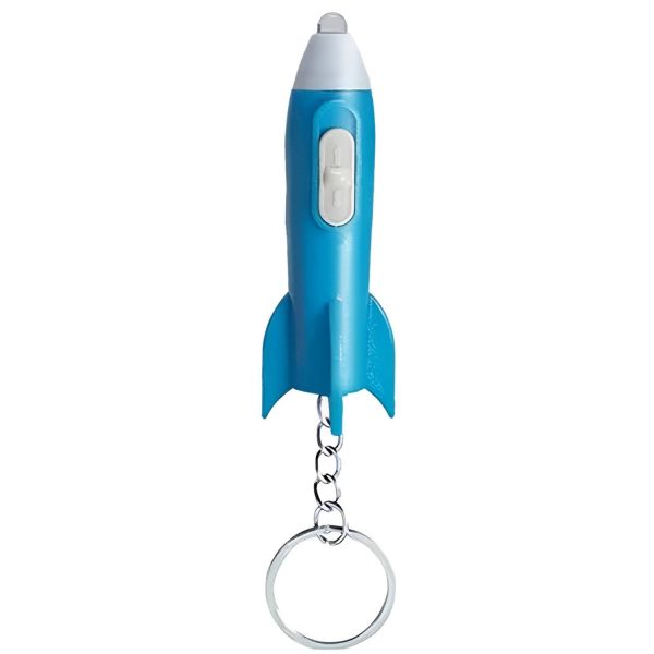 LED Rocket Flashlight Keychain
