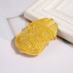 Gold Plated Custom Zinc Alloy Shield Badge