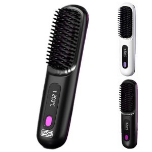 Negative ion hair straightening comb