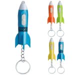 LED Rocket Flashlight Keychain