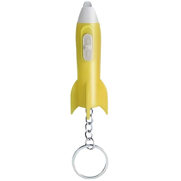 LED Rocket Flashlight Keychain