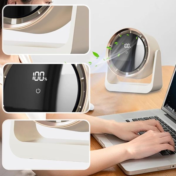 Mini Desktop Rechargeable Fan W/ Night Lights