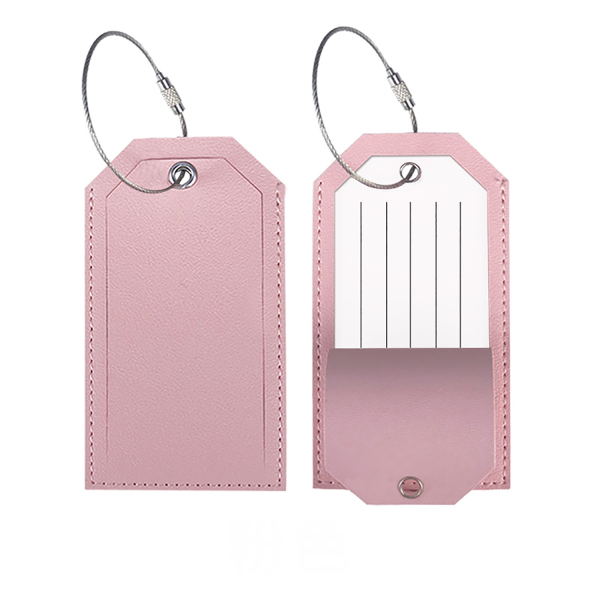 Metal Lanyard Leather Luggage Tag
