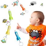 LED Rocket Flashlight Keychain