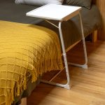 Adjustable Portable Folding Tray Table w/ Cup Holder
