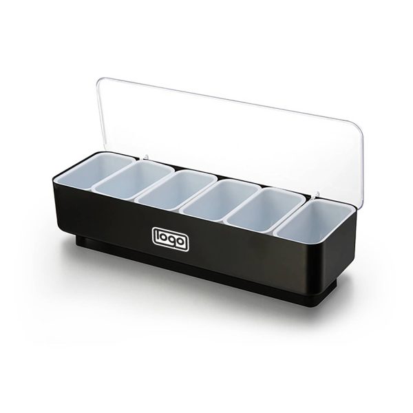 Bar 6-Compartment Fruit Tray with Lid and Freshness Design