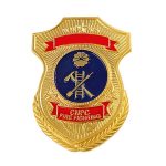 Gold Plated Custom Zinc Alloy Shield Badge