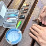 Mini Damascus Pocket Knife Steel Blade Keychain Axe Cutter