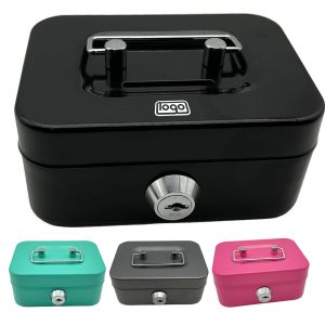 Small Cash Box W/ Lock And Slot