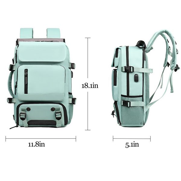 Waterproof Travel Nylon Backpack W/ External Usb