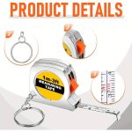 Mini ABS Stainless Steel Retractable Tape Measure Keychain