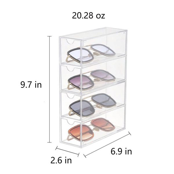 Acrylic Sunglasses and Glasses Custom Storage Case