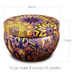 Scented candles w/ dried flowers in Metal Jar