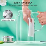 67oz Heat Resistant Glass Pitcher W/ Lid