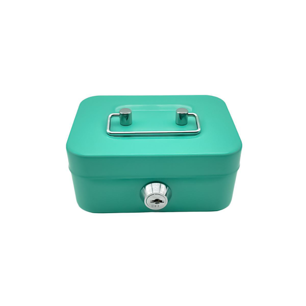 Small Cash Box W/ Lock And Slot