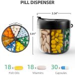 Multi-Compartment Travel Portable Pill Dispenser