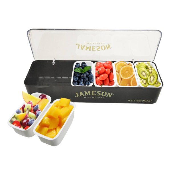 Bar 6-Compartment Fruit Tray with Lid and Freshness Design