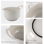 4-Piece Plastic Mixing Bowl Set w/ Handles